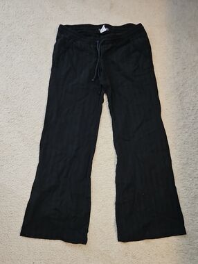 Billabong Black Elastic Waist Wide Leg Pants
